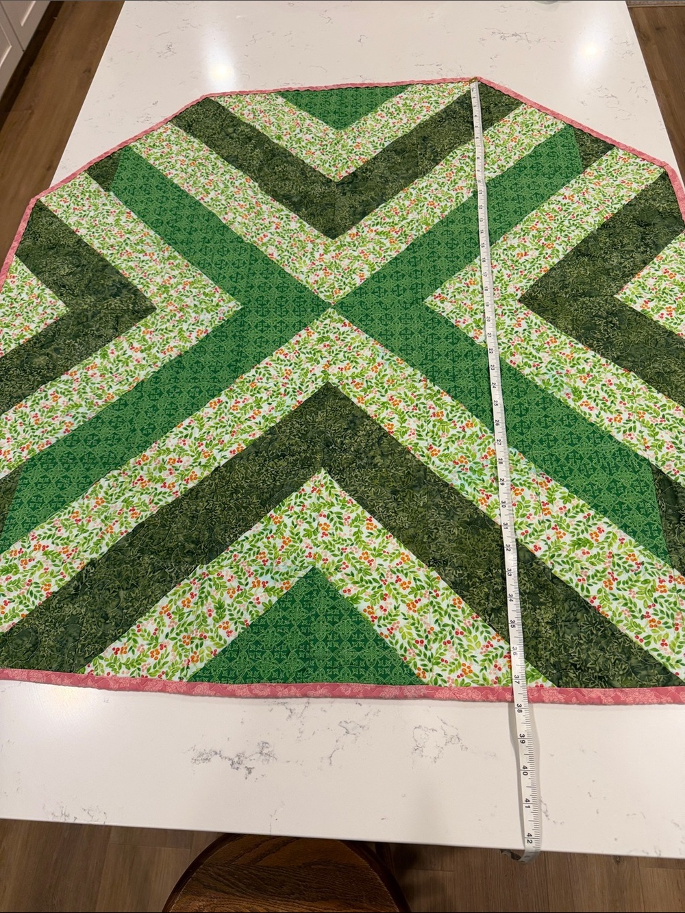 Green Chevron Quilt
